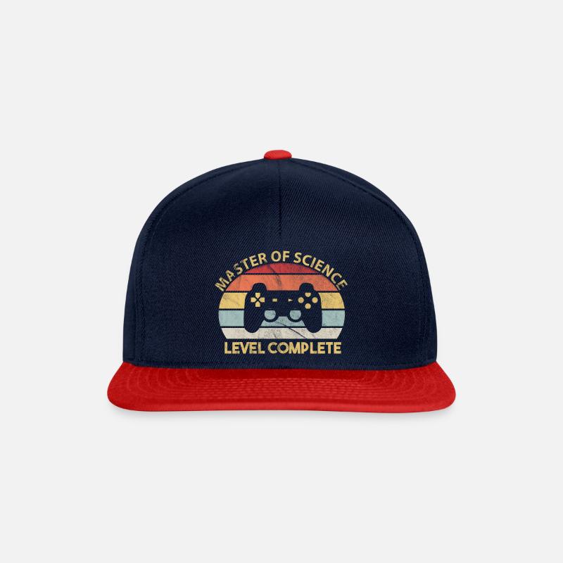 Hochschulabschluss Master of Science MSc Geschenk - Snapback Cap - Navy/Rot