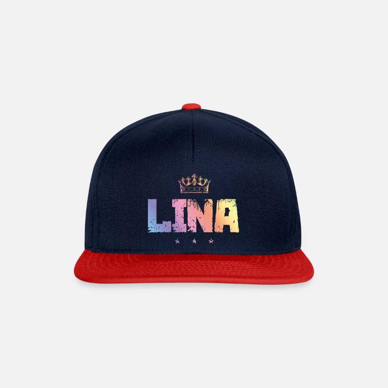 Lina - Casquette snapback - bleu marine/rouge