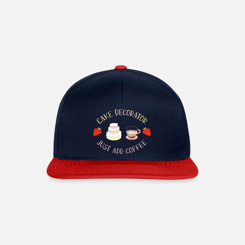Kuchen backen Bäcker Konditor - Snapback Cap - Navy/Rot