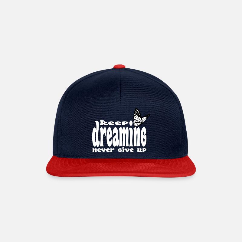 keep on dreaming - Snapback Cap - navy/red