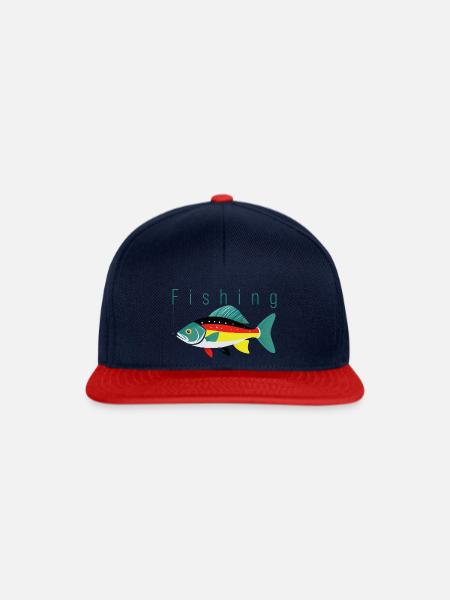 Fishing - Snapback Cap - Navy/Rot