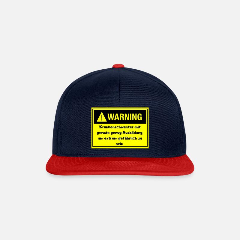 Krankenschweste Lustiger Spruch Nurse - Snapback Cap - Navy/Rot
