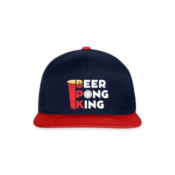 Roi Beerpong - Casquette snapback - bleu marine/rouge - Devant
