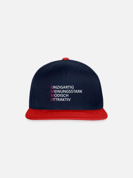 Emma Name Geschenk - Snapback Cap - Navy/Rot