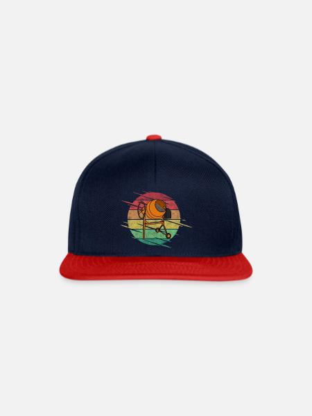 Zement Mischer Baustelle - Snapback Cap - Navy/Rot