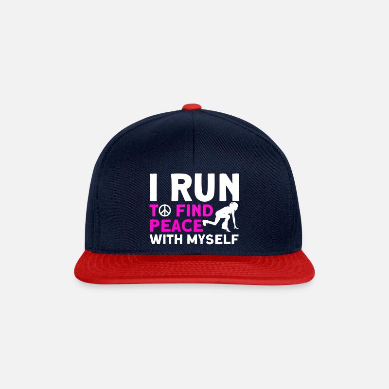 Motivation Streak Running Läufer Marathon - Snapback Cap - Navy/Rot