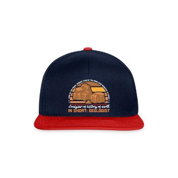 Scientifique du malheur sous forme abrégée Géologue - Casquette snapback - bleu marine/rouge - Devant