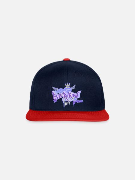 Berlin Graffiti - Snapback Cap - Navy/Rot