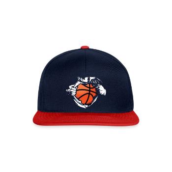 Basketball in mir Athlet Geschenk - Snapback Cap - Navy/Rot - Vorne