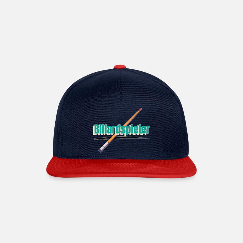 billardspieler - Snapback Cap - Navy/Rot