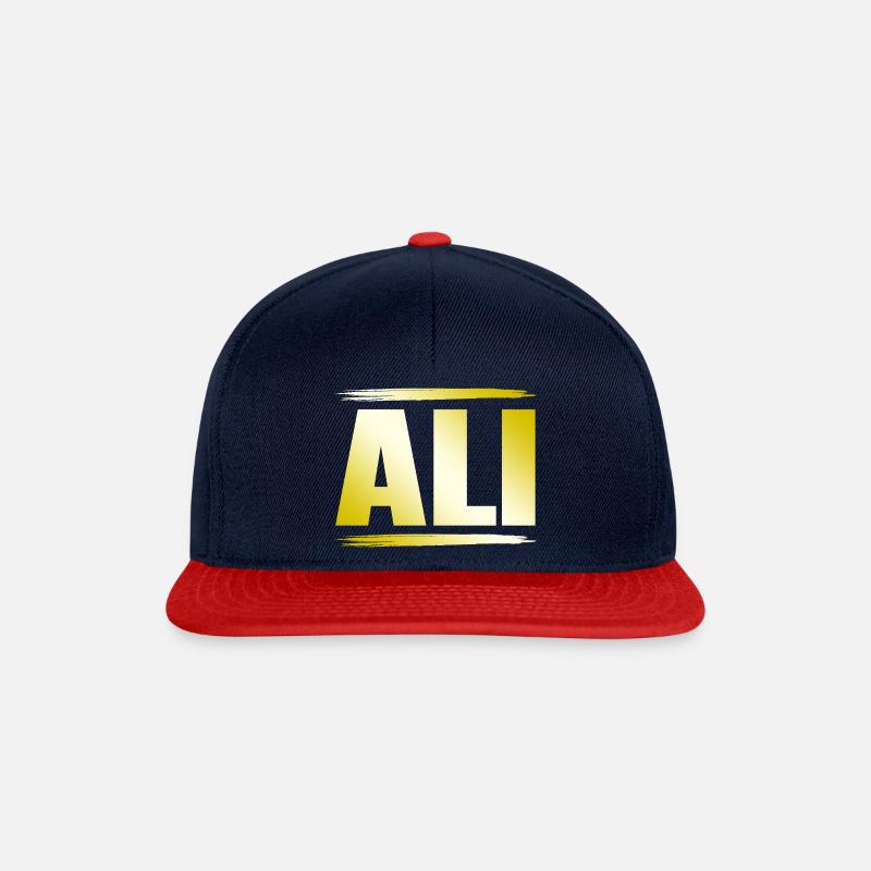 Ali - Snapback Cap - Navy/Rot
