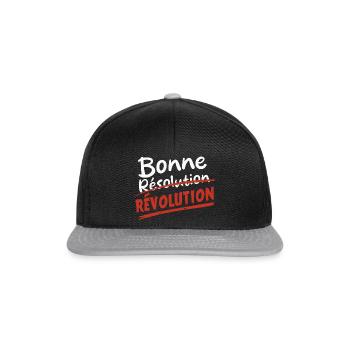Révolution - Casquette snapback - noir/gris - Devant