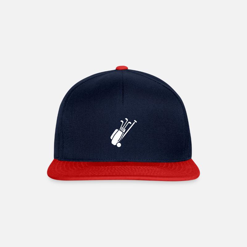 Golf pusher golfing man golf ball gift - Snapback Cap - navy/red