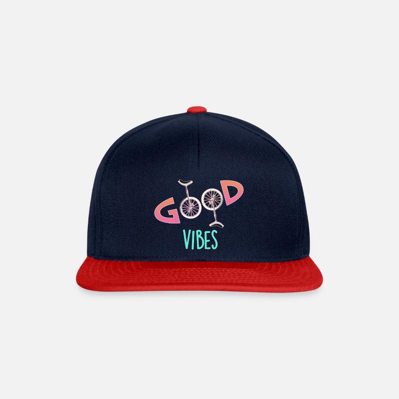 Einrad Gute Stimmung - Snapback Cap - Navy/Rot