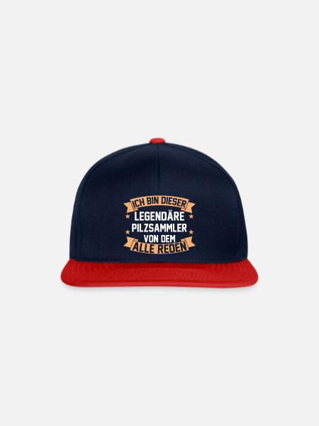 Legendärer Pilzsammler - Snapback Cap - Navy/Rot