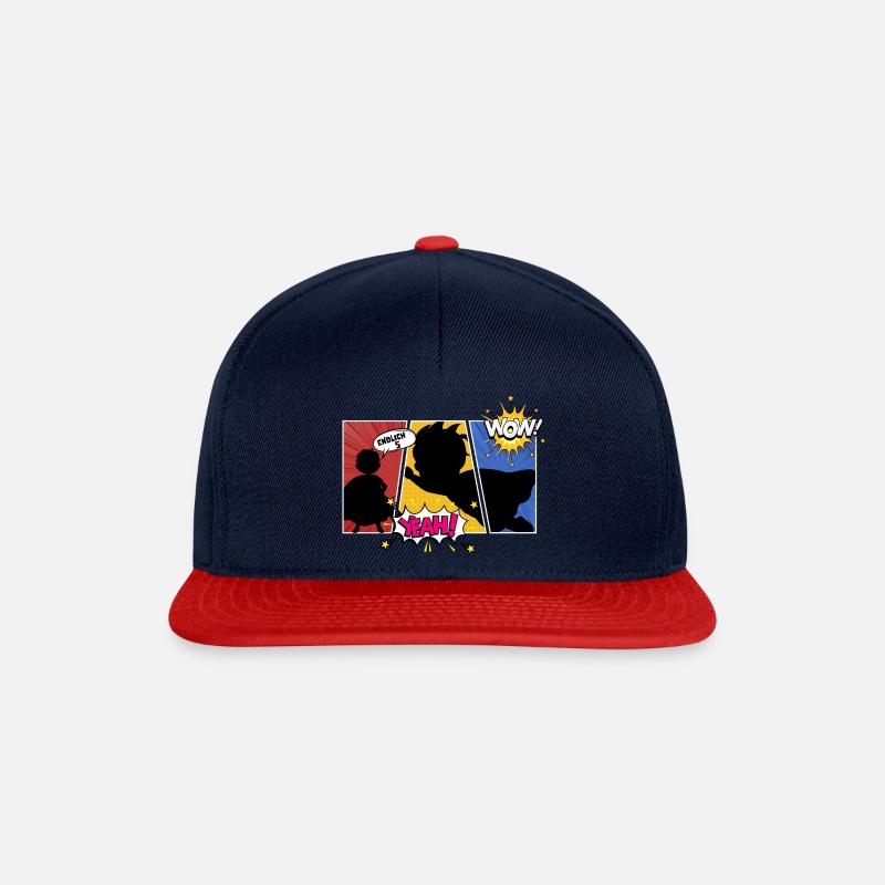 Enfin 5 super-héros - Casquette snapback - bleu marine/rouge