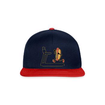 Hot Dog Bodybuilding Fitness Runner Treadmill - Snapback Cap - navy/red - Front