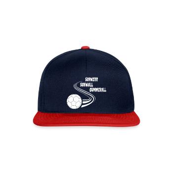 Schirr Schwall Gummiball - Snapback Cap - Navy/Rot - Vorne