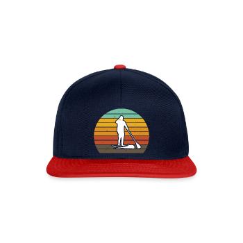 SUP Rétro Soleil - Casquette snapback - bleu marine/rouge - Devant