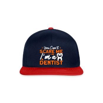 Dentist Halloween Costume Dental Assistant - Snapback Cap - navy/red - Front