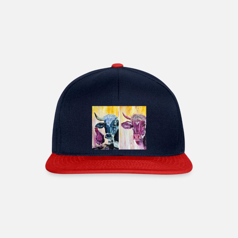 it´s all about friends - Snapback Cap - Navy/Rot