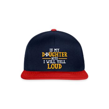 Soccer Mom Tochter Soccer Mom Sport Geschenk - Snapback Cap - Navy/Rot - Vorne