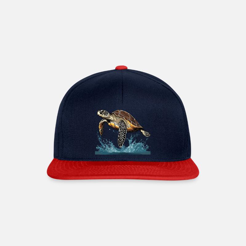 Schildkröte die fliegt - Snapback Cap - Navy/Rot