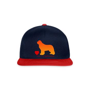 Love is a Newfoundland 018 - Snapback Cap - navy/red - Front