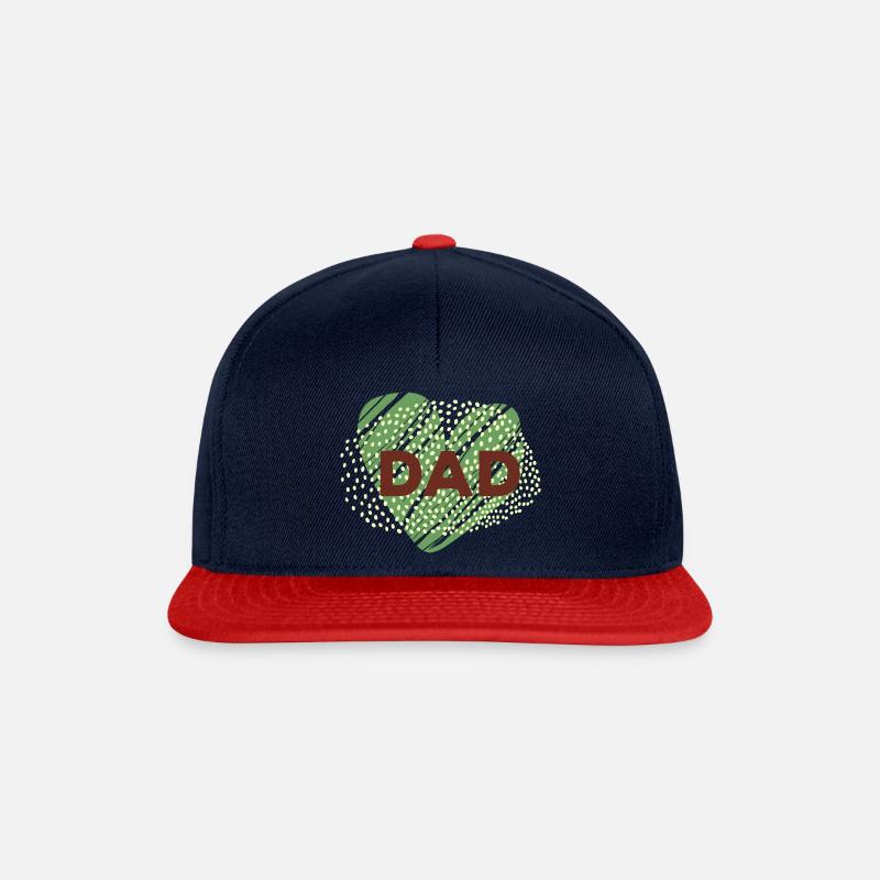 Dad - Snapback Cap - Navy/Rot