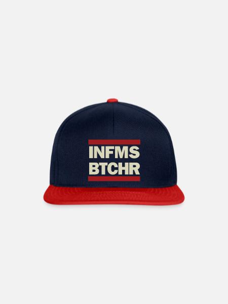 INFMS BTCHR black logo shirt - Snapback Cap - Navy/Rot