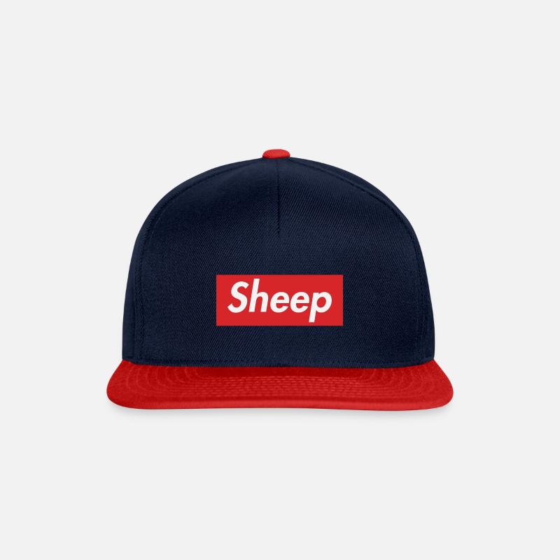 Sheep meme merch - Snapback Cap - navy/red
