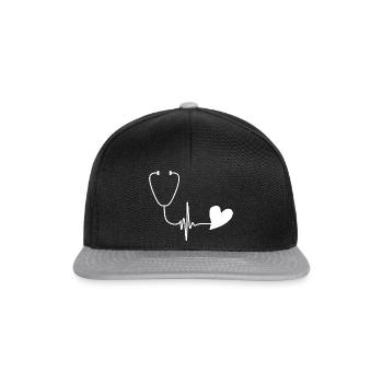 Nurse Krankenschwester Corona - Snapback Cap - black/grey - Front