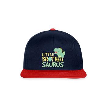 Little Brother Saurus Cracking Egg - Snapback Cap - navy/red - Front
