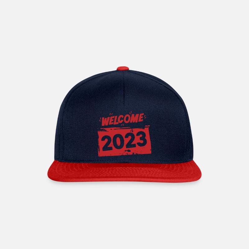 Welcome 2023 - Snapback Cap - navy/red