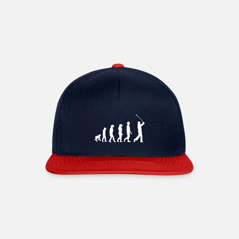 Evolution Golf - Golfeur - Casquette snapback - bleu marine/rouge
