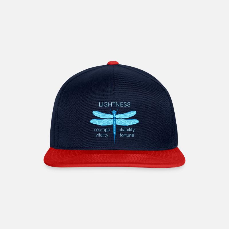 facilité - Casquette snapback - bleu marine/rouge