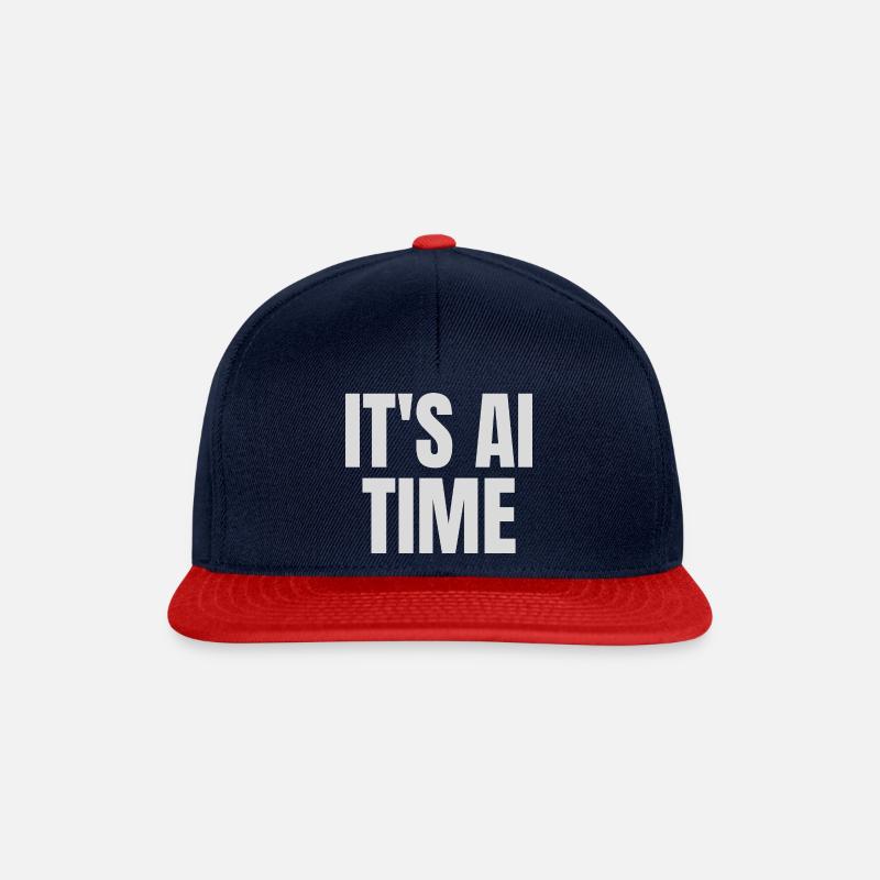 It's AI time - Snapback Cap - navy/red