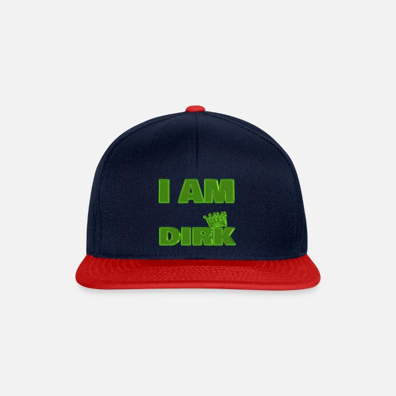 Dirk - Snapback Cap - Navy/Rot