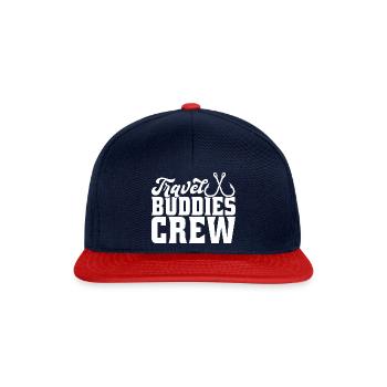 Angeln Papa Angler Papa Sohn Geschenk - Snapback Cap - Navy/Rot - Vorne