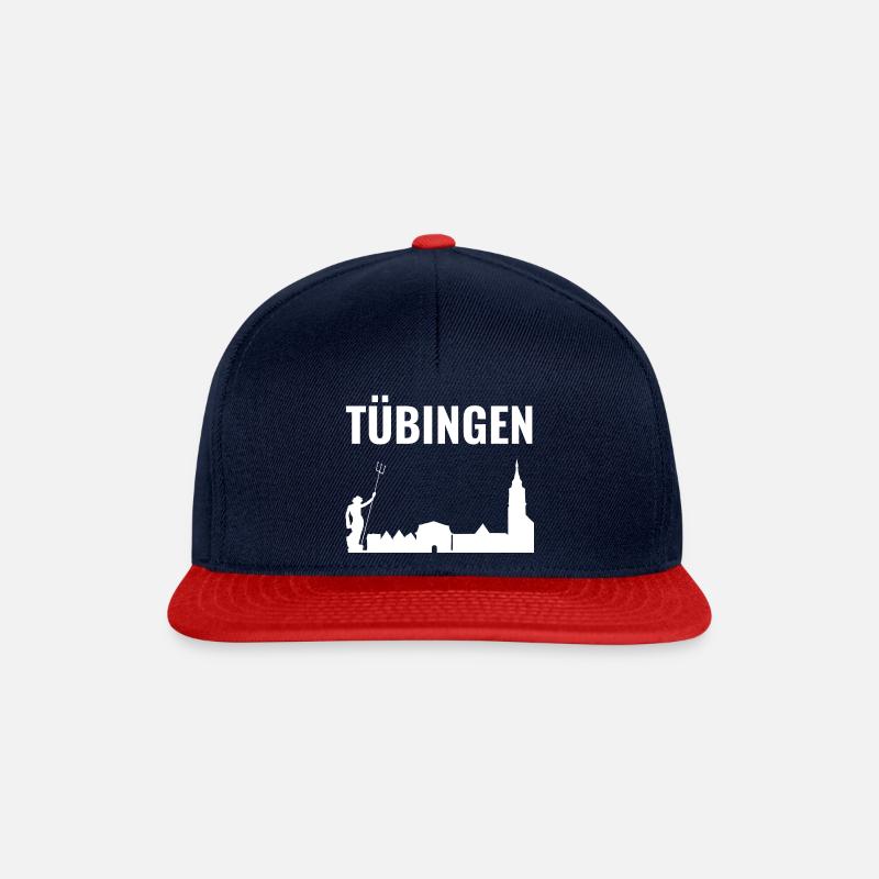 Tübingen Skyline Stadt - Snapback Cap - Navy/Rot