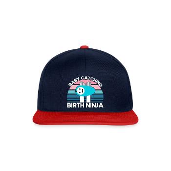 Obstetrician Midwife LD Work Gift - Snapback Cap - navy/red - Front