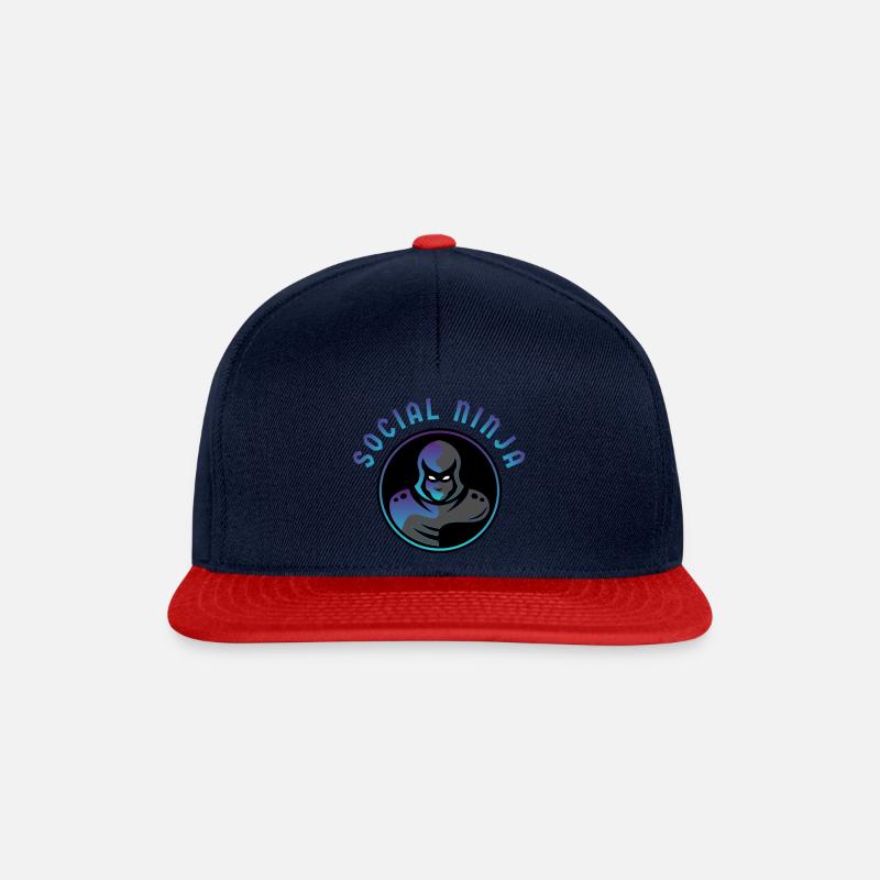 Sozialer Ninja - Snapback Cap - Navy/Rot