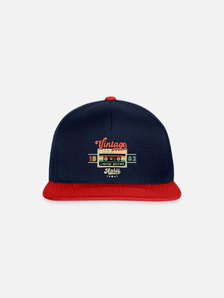 Vintage April 1982 Music Cassette - Limited Editio - Snapback Cap - Navy/Rot