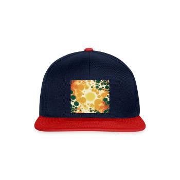 background yellow, and green bubbles 4 - Casquette snapback - bleu marine/rouge - Devant
