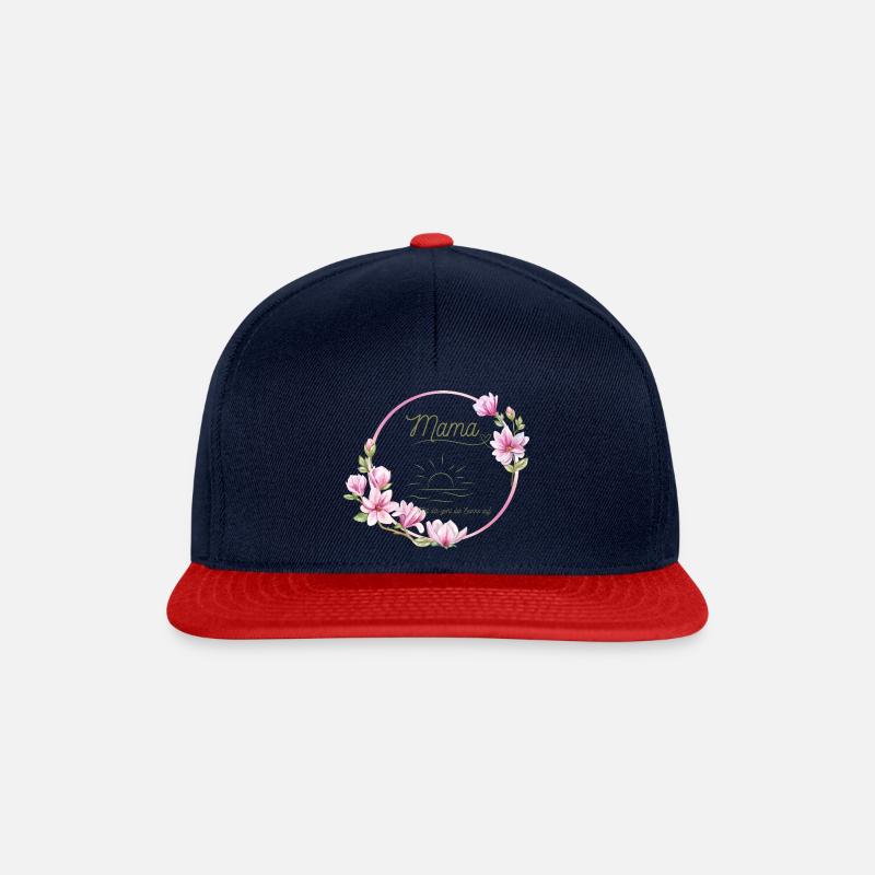 Mama, Mama mit dir geht die Sonne auf - Snapback Cap - Navy/Rot