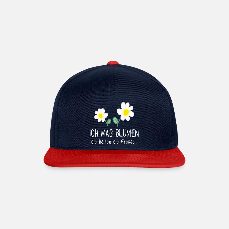 Garten Blumen Gartenarbeit Lustige Sprüche - Snapback Cap - Navy/Rot