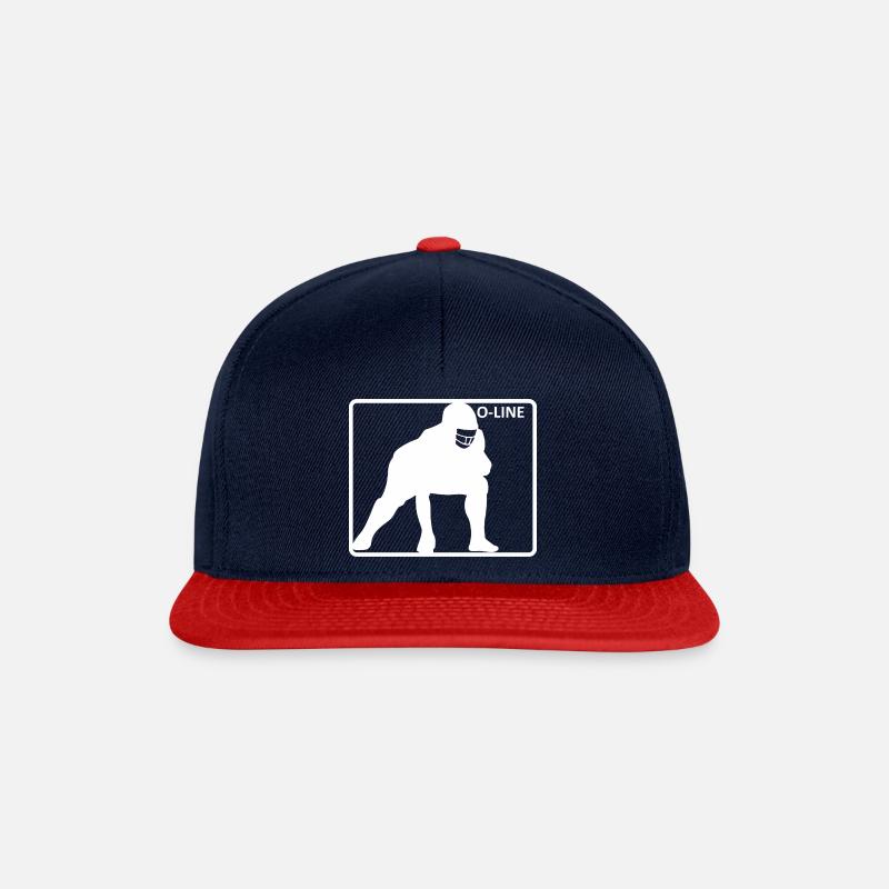 Offense Line just white - Snapback Cap - Navy/Rot