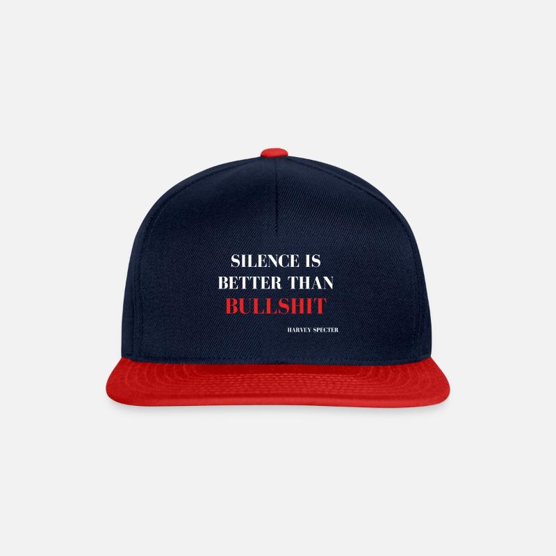 Silence is better than bullshit gift - Snapback Cap - navy/red
