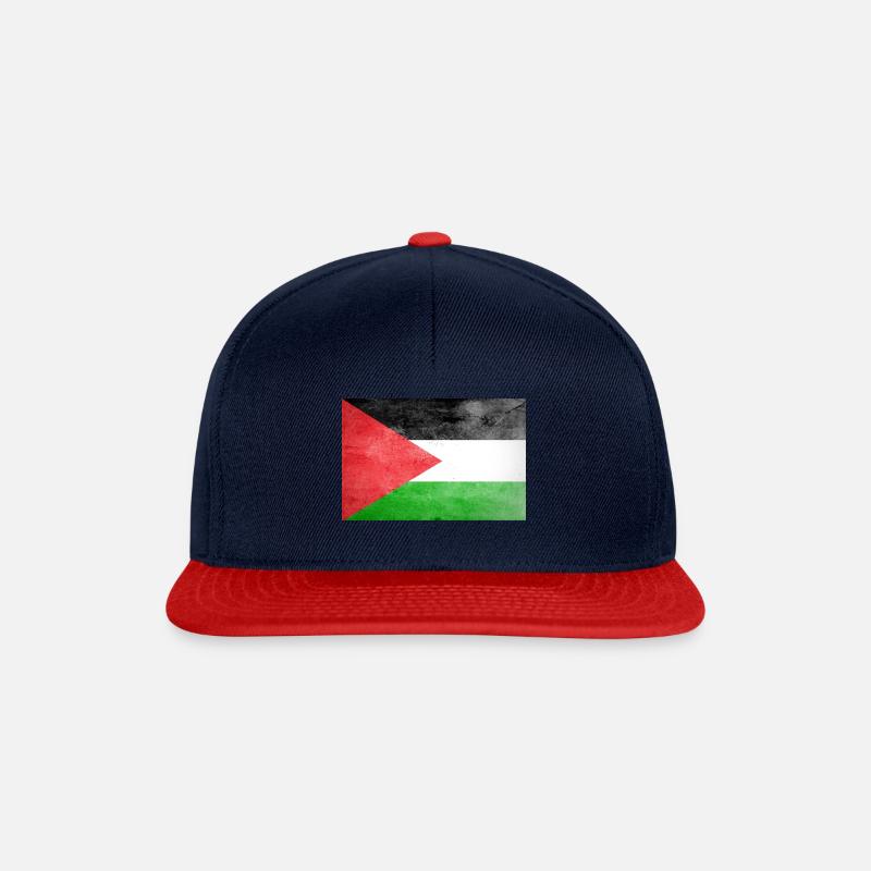 Palästina 2 - Snapback Cap - Navy/Rot