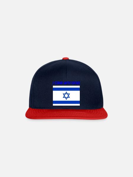 I stand with Israel - Snapback Cap - Navy/Rot